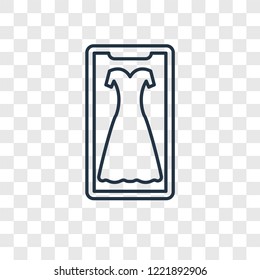 Fashion concept vector linear icon isolated on transparent background, Fashion concept transparency concept in outline style