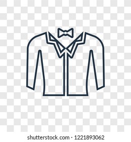 Fashion concept vector linear icon isolated on transparent background, Fashion concept transparency concept in outline style