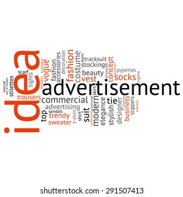 fashion and costume tag word cloud background.