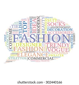 Fashion Costume Tag Word Cloud Background Stock Vector (Royalty Free ...