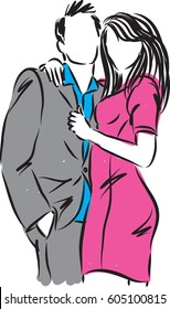 fashion couple vector illustration