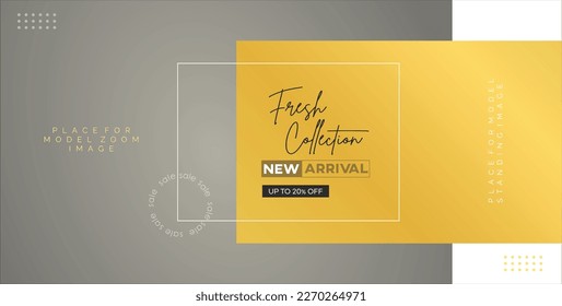 Fashion Cover page _ Website Banner Template Vector _ New Arrival 
