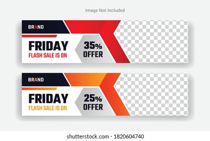 Fashion Cover Photo Design for social media. Black Friday Sale Banner