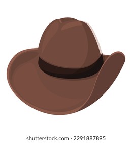 Fashion cowboy hat icon cartoon vector. Western rodeo. Texas old west