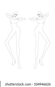 fashion croquis, fashion figure, fashion model template