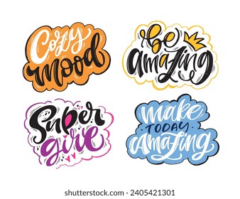 Fashion cute hand drawn doodle lettering print. T-shirt design, mug print. Lettering art.