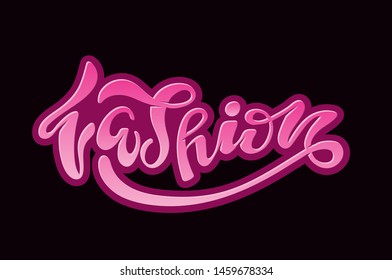 Fashion - cute hand drawn lettering label art poster banner