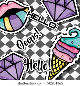 fashion cute patch background design