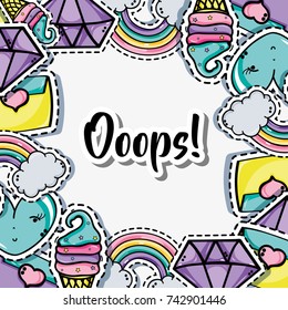 fashion cute patch background design