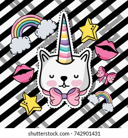 fashion cute patch with embroidery design