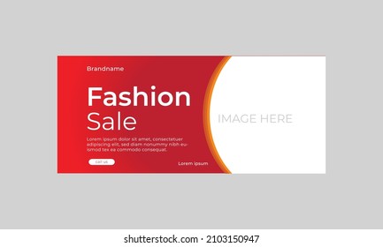 Fashion design agency cover and banner template