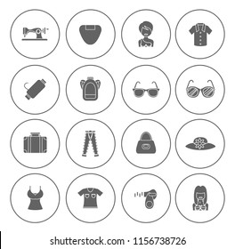 Fashion Design Icons Set - Vector Woman Clothes And Accessories - Shopping Icons Illustrations Collection