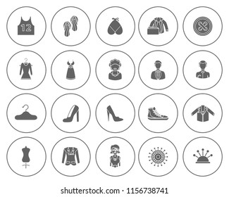 Fashion Design Icons Set - Vector Woman Clothes And Accessories - Shopping Icons Illustrations Collection