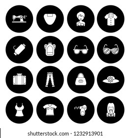 Fashion Design Icons Set - Vector Woman Clothes And Accessories - Shopping Icons Illustrations Collection