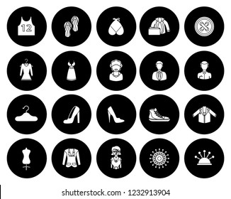 Fashion Design Icons Set - Vector Woman Clothes And Accessories - Shopping Icons Illustrations Collection