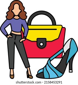 Fashion Design influencers Concept, glamorous Living vector color icon design, behavioral orientations symbol, Individual identity or Style of life Sign, Sustainable living stock illustration