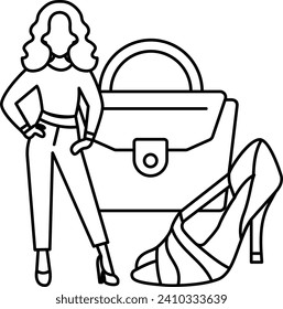 Fashion Design influencers Concept, glamorous Living vector outline icon design, behavioral orientations symbol, Individual identity or Style of life Sign, Sustainable living stock illustration