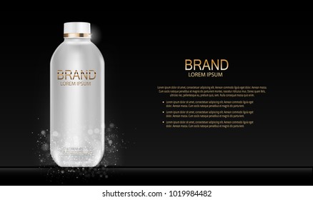 Fashion Design Makeup Cosmetics Product  Template for Ads or Magazine Background.  Mascara Product Series Reportv 3D Realistic Vector illustration. EPS10
