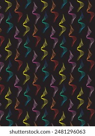 Fashion design pattern black rainbow color