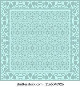 Fashion design Print with geometric floral pattern. Vector illustration.