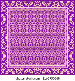 Fashion design Print with geometric floral pattern. Vector illustration.