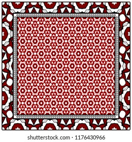 Fashion design Print with geometric floral pattern. Vector illustration