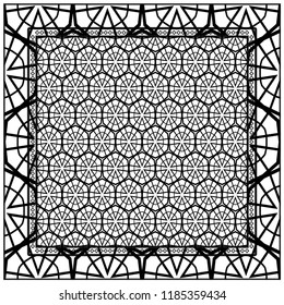 Fashion design Print with geometric floral pattern. Vector illustration