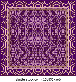 Fashion design Print with geometric floral pattern. Vector illustration.