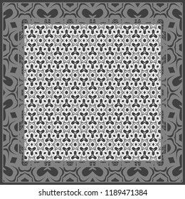 Fashion design Print with geometric floral pattern. Vector illustration