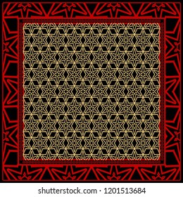 Fashion design Print with geometric floral pattern. Vector illustration.