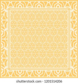 Fashion design Print with geometric floral pattern. Vector illustration.
