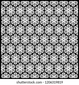 Fashion design Print with geometric floral pattern. Vector illustration
