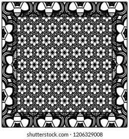 Fashion design Print with geometric floral pattern. Vector illustration