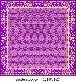 Fashion design Print with geometric floral pattern. Vector illustration.