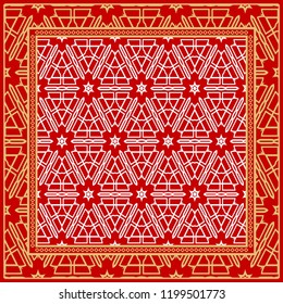 Fashion design Print with geometric pattern. Vector illustration. For modern interior design, fashion textile print, wallpaper
