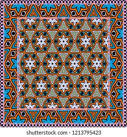 Fashion design Print with geometric pattern. Vector illustration. For modern interior design, fashion textile print, wallpaper