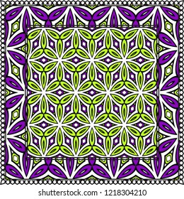 Fashion design Print with geometric pattern. Vector illustration. For modern interior design, fashion textile print, wallpaper