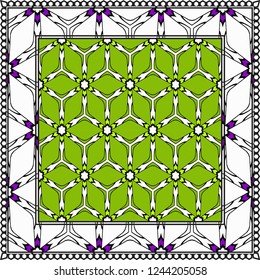 Fashion design Print with geometric pattern. Vector illustration. For modern interior design, fashion textile print, wallpaper