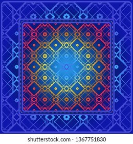 Fashion Design Print With Geometric Pattern. Vector Illustration. For Modern Interior Design, Fashion Textile Print, Wallpaper.
