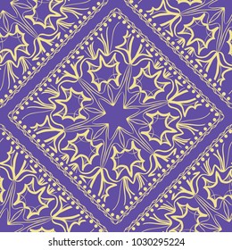 Fashion design Print with Mandala floral pattern. Vector illustration. color background