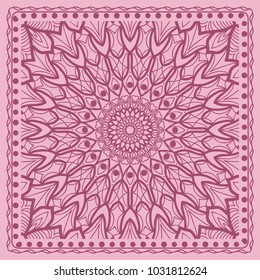 Fashion design Print with Mandala floral pattern. vector illustration for design