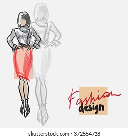 Fashion design. Vector illustration
