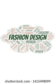 Fashion Design Word Cloud Wordcloud Made Stock Vector (Royalty Free ...