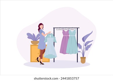 Fashion Designer Flat Design Illustration