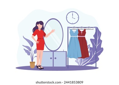 Fashion Designer Flat Design Illustration