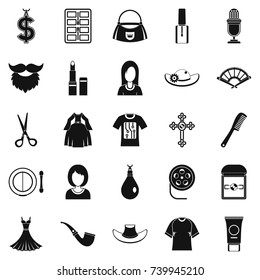 Fashion designer icons set. Simple set of 25 fashion designer vector icons for web isolated on white background