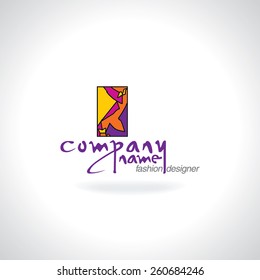 fashion designer logo concept vector 