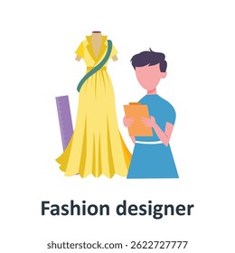 Fashion designer Vector illustration which can easily modify or edit
