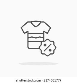 Fashion Discount Sale line icon. Editable stroke and pixel perfect. Can be used for digital product, presentation, print design and more.