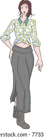 Fashion drawing vector